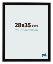 Cornice 28x35cm Nero Lucente MDF Bologna Davanti Dimensione | Yourdecoration.it