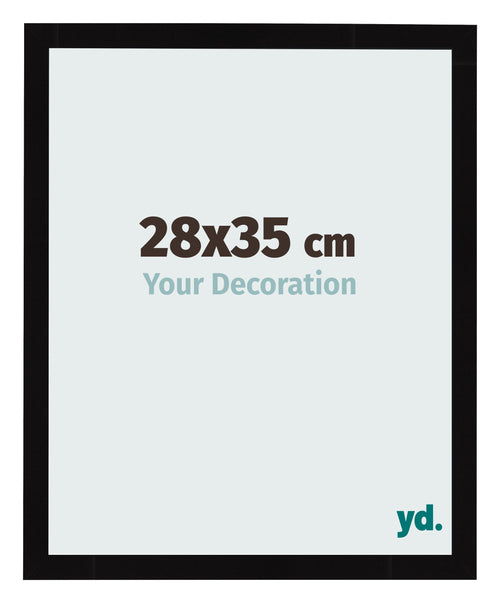 Cornice 28x35cm Nero Lucente MDF Bologna Davanti Dimensione | Yourdecoration.it