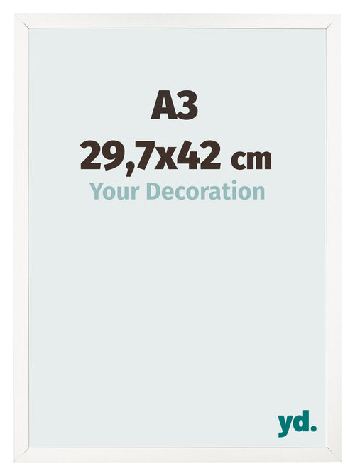 Cornice 29 7x42 cm A3 Bianco Lucente MDF Bologna Davanti Dimensione | Yourdecoration.it