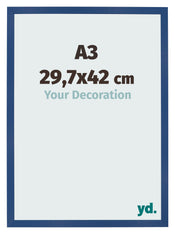 Cornice 29 7x42 cm A3 Blu Scuro MDF Bologna Davanti Dimensione | Yourdecoration.it