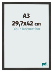 Cornice 29 7x42 cm A3 Nero Opaco MDF Bologna Davanti Dimensione | Yourdecoration.it