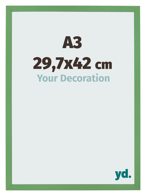 Cornice 29 7x42 cm A3 Verde MDF Bologna Davanti Dimensione | Yourdecoration.it