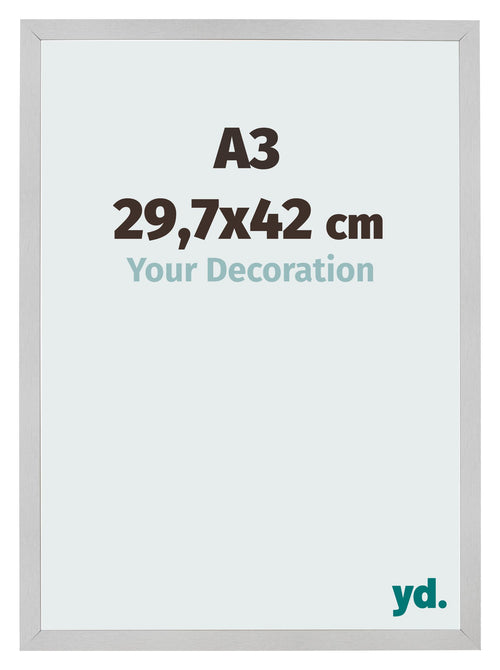 Cornice 29 7x42cm A3 Acciaio Inox MDF Bologna Davanti Dimensione | Yourdecoration.it
