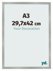 Cornice 29 7x42cm A3 Alluminio Spazzolato MDF Bologna Davanti Dimensione | Yourdecoration.it