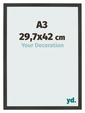 Cornice 29 7x42cm A3 Antracite MDF Bologna Davanti Dimensione | Yourdecoration.it