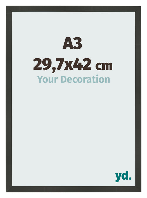 Cornice 29 7x42cm A3 Antracite MDF Bologna Davanti Dimensione | Yourdecoration.it
