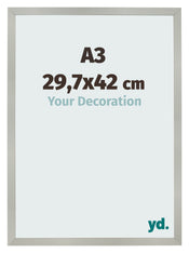 Cornice 29 7x42cm A3 Argento Opaco MDF Bologna Davanti Dimensione | Yourdecoration.it