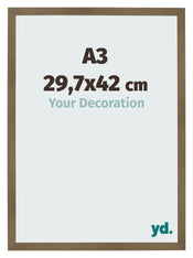 Cornice 29 7x42cm A3 Bronzo Decorativo MDF Bologna Davanti Dimensione | Yourdecoration.it