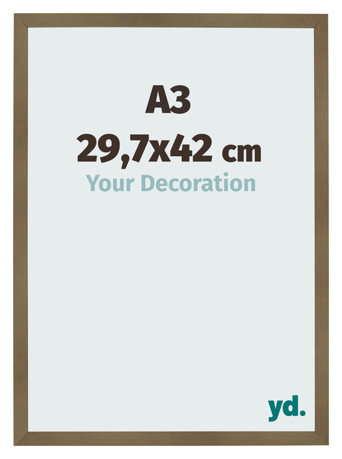 Cornice 29 7x42cm A3 Bronzo Decorativo MDF Bologna Davanti Dimensione | Yourdecoration.it