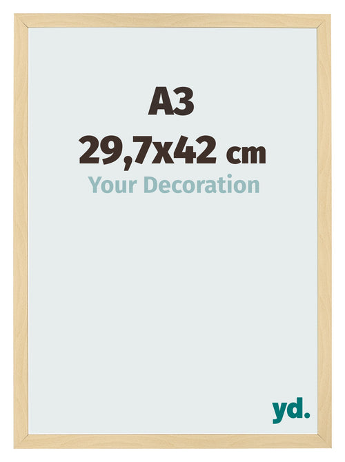 Cornice 29 7x42cm A3 Faggio Decorativo MDF Bologna Davanti Dimensione | Yourdecoration.it