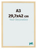 Cornice 29 7x42cm A3 Faggio Decorativo MDF Bologna Davanti Dimensione | Yourdecoration.it