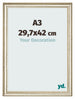 Cornice 29 7x42cm A3 Lucentezza Metallica MDF Lazio Davanti Dimensione | Yourdecoration.it