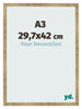 Cornice 29 7x42cm A3 Oro Antico MDF Bologna Davanti Dimensione | Yourdecoration.it
