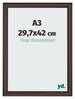 Cornice 29 7x42cm A3 Quercia Scura MDF Lazio Davanti Dimensione | Yourdecoration.it