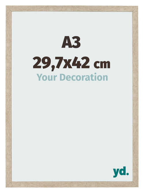 Cornice 29 7x42cm A3 Rovere MDF Bologna Davanti Dimensione | Yourdecoration.it