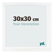 Cornice 30x30 cm Bianco Lucente MDF Bologna Davanti Dimensione | Yourdecoration.it