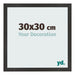 Cornice 30x30 cm Nero Opaco MDF Bologna Davanti Dimensione | Yourdecoration.it