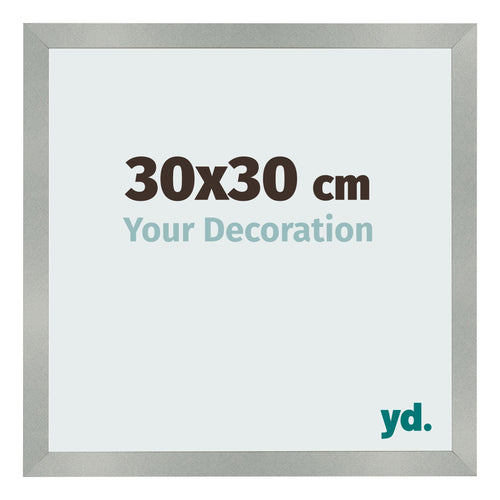 Cornice 30x30cm Alluminio Spazzolato MDF Bologna Davanti Dimensione | Yourdecoration.it