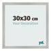 Cornice 30x30cm Argento Opaco MDF Bologna Davanti Dimensione | Yourdecoration.it