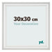 Cornice 30x30cm Bianco Spazzato MDF Lazio Davanti Dimensione | Yourdecoration.it