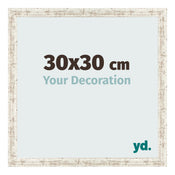 Cornice 30x30cm Bianco Vintage MDF Bologna Davanti Dimensione | Yourdecoration.it