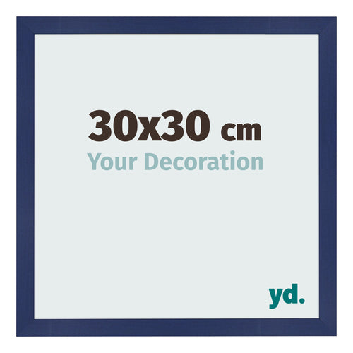 Cornice 30x30cm Blu Scuro Spazzato MDF Bologna Davanti Dimensione | Yourdecoration.it