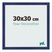 Cornice 30x30cm Blu Scuro Spazzato MDF Bologna Davanti Dimensione | Yourdecoration.it