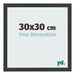 Cornice 30x30cm Grana Di Legno Nero MDF Bologna Davanti Dimensione | Yourdecoration.it