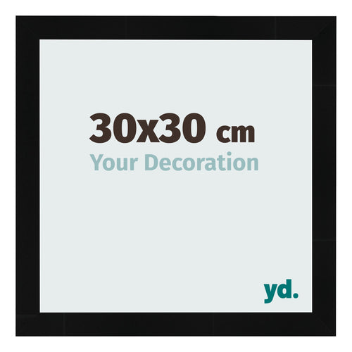 Cornice 30x30cm Nero Argento Lucido MDF Pisa Davanti Dimensione | Yourdecoration.it