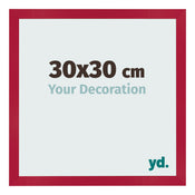 Cornice 30x30cm Rosso MDF Bologna Davanti Dimensione | Yourdecoration.it