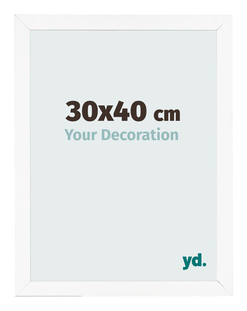 Cornice 30x40 cm Bianco Opaco MDF Bologna Davanti Dimensione | Yourdecoration.it