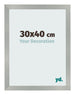 Cornice 30x40cm Alluminio Spazzolato MDF Bologna Davanti Dimensione | Yourdecoration.it