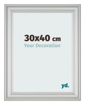 Cornice 30x40cm Argento Opaco MDF Lazio Davanti Dimensione | Yourdecoration.it