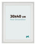 Cornice 30x40cm Bianco Spazzato MDF Lazio Davanti Dimensione | Yourdecoration.it