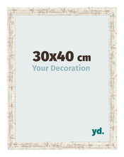 Cornice 30x40cm Bianco Vintage MDF Bologna Davanti Dimensione | Yourdecoration.it