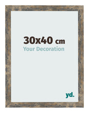 Cornice 30x40cm Blu Oro Fondente MDF Bologna Davanti Dimensione | Yourdecoration.it