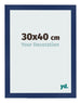 Cornice 30x40cm Blu Scuro Spazzato MDF Bologna Davanti Dimensione | Yourdecoration.it