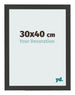 Cornice 30x40cm Grana Di Legno Nero MDF Bologna Davanti Dimensione | Yourdecoration.it