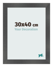 Cornice 30x40cm Nero Argento Lucido MDF Pisa Davanti Dimensione | Yourdecoration.it
