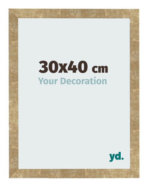 Cornice 30x40cm Oro Antico MDF Bologna Davanti Dimensione | Yourdecoration.it
