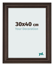 Cornice 30x40cm Quercia Scura MDF Lazio Davanti Dimensione | Yourdecoration.it