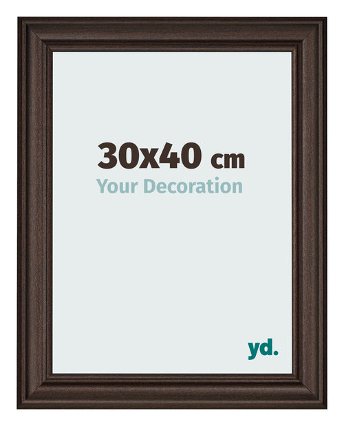 Cornice 30x40cm Quercia Scura MDF Lazio Davanti Dimensione | Yourdecoration.it