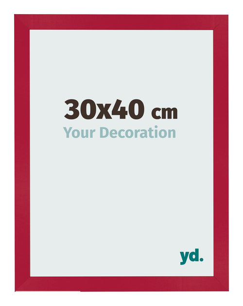 Cornice 30x40cm Rosso MDF Bologna Davanti Dimensione | Yourdecoration.it
