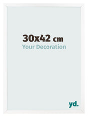 Cornice 30x42 cm Bianco Opaco MDF Bologna Davanti Dimensione | Yourdecoration.it