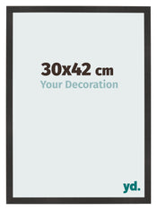 Cornice 30x42 cm Nero Opaco MDF Bologna Davanti Dimensione | Yourdecoration.it