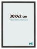 Cornice 30x42 cm Nero Opaco MDF Bologna Davanti Dimensione | Yourdecoration.it