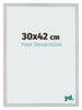 Cornice 30x42cm Acciaio Inox MDF Bologna Davanti Dimensione | Yourdecoration.it