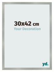 Cornice 30x42cm Alluminio Spazzolato MDF Bologna Davanti Dimensione | Yourdecoration.it