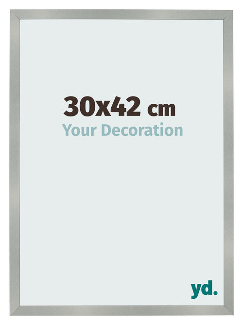 Cornice 30x42cm Alluminio Spazzolato MDF Bologna Davanti Dimensione | Yourdecoration.it