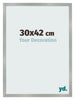 Cornice 30x42cm Alluminio Spazzolato MDF Bologna Davanti Dimensione | Yourdecoration.it